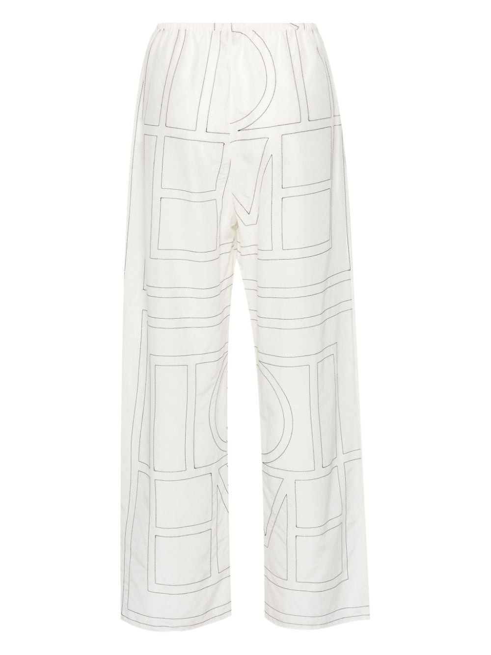 embroidered-monogram trousers - 2