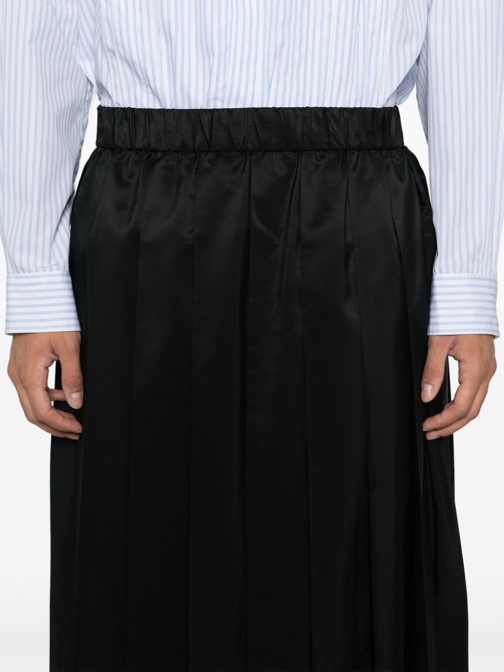 pleated elasticated waist skirt - 5