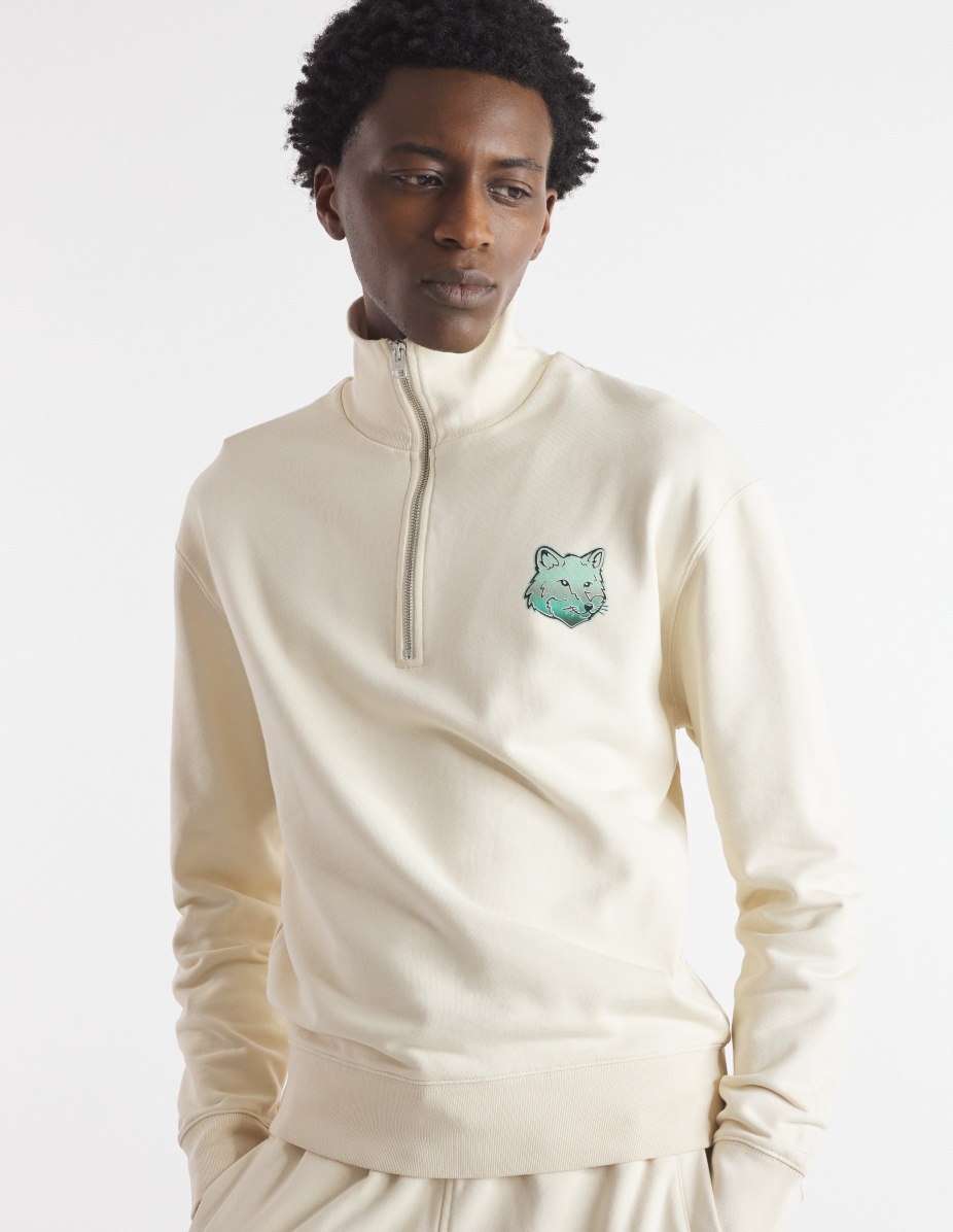 6-18 MAISON KITSUNE BEACH CLUB HALF ZIP COMFORT SWEATSHIRT - 4