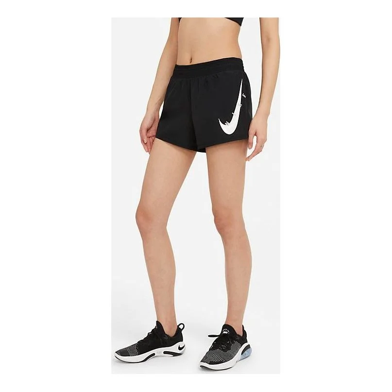 (WMNS) AS W NK SWOOSH Run Short Black CZ9316-010 - 1