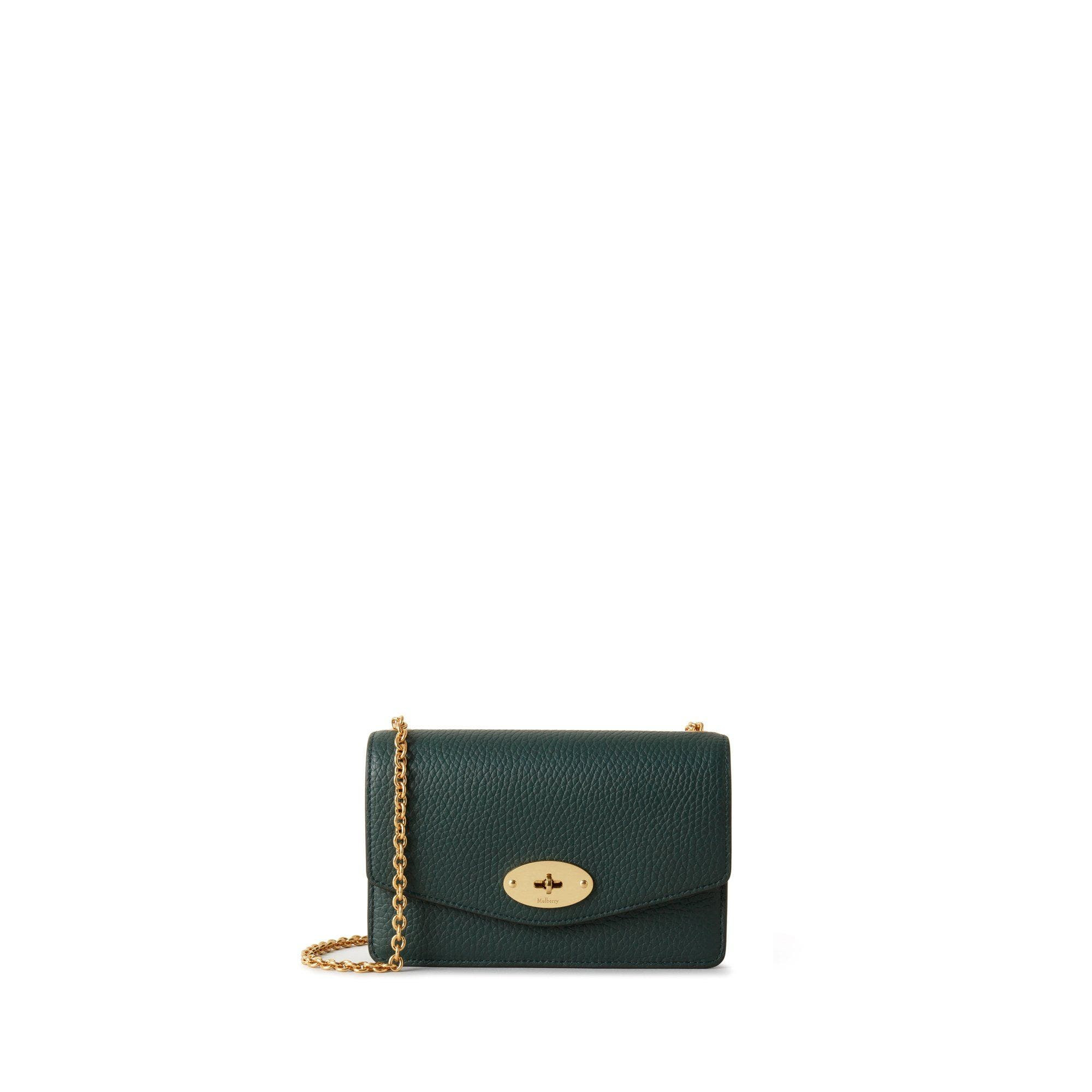 Plaque Leather Coin Pouch in  Green - 6