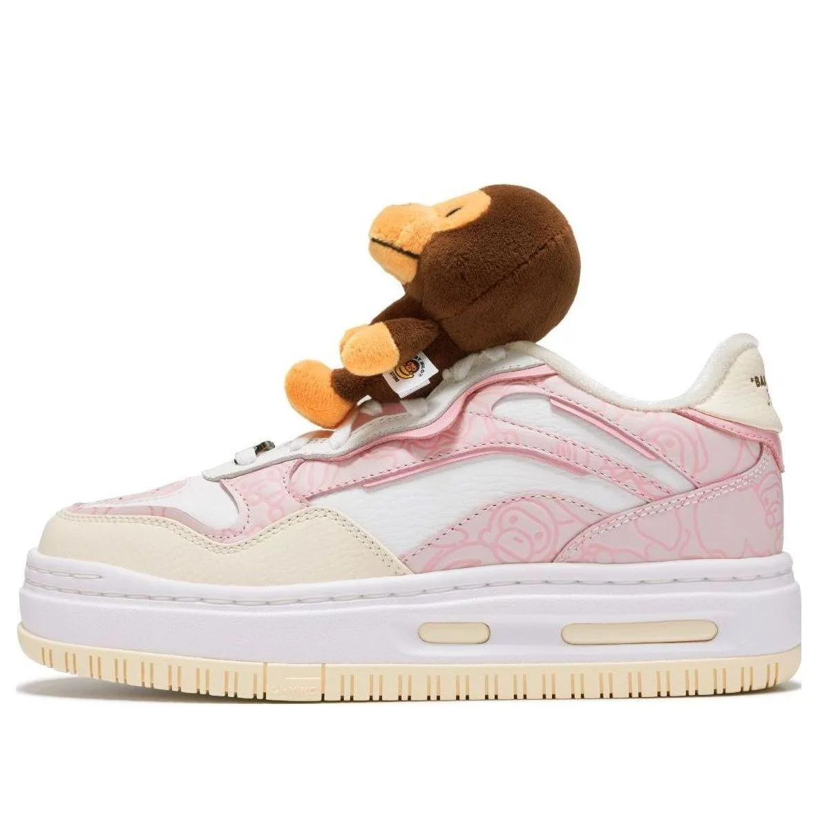 (WMNS) Li-Ning x BABY MILO STORE Future C1 'White Pink' AGCT506-1 - 1