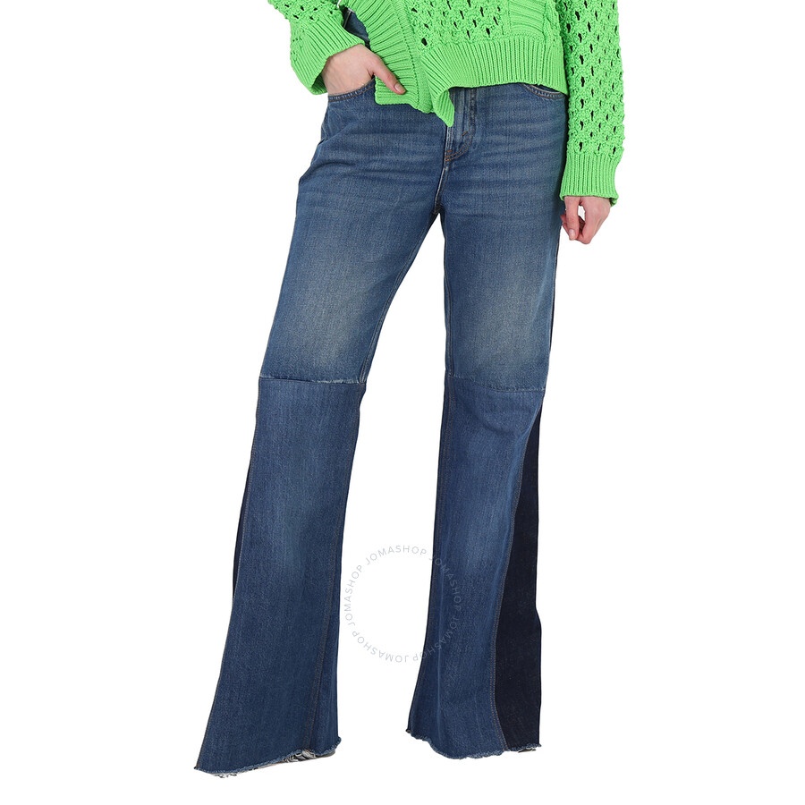 Chloe Ladies Patchwork Flared High-Waisted Jeans - 3
