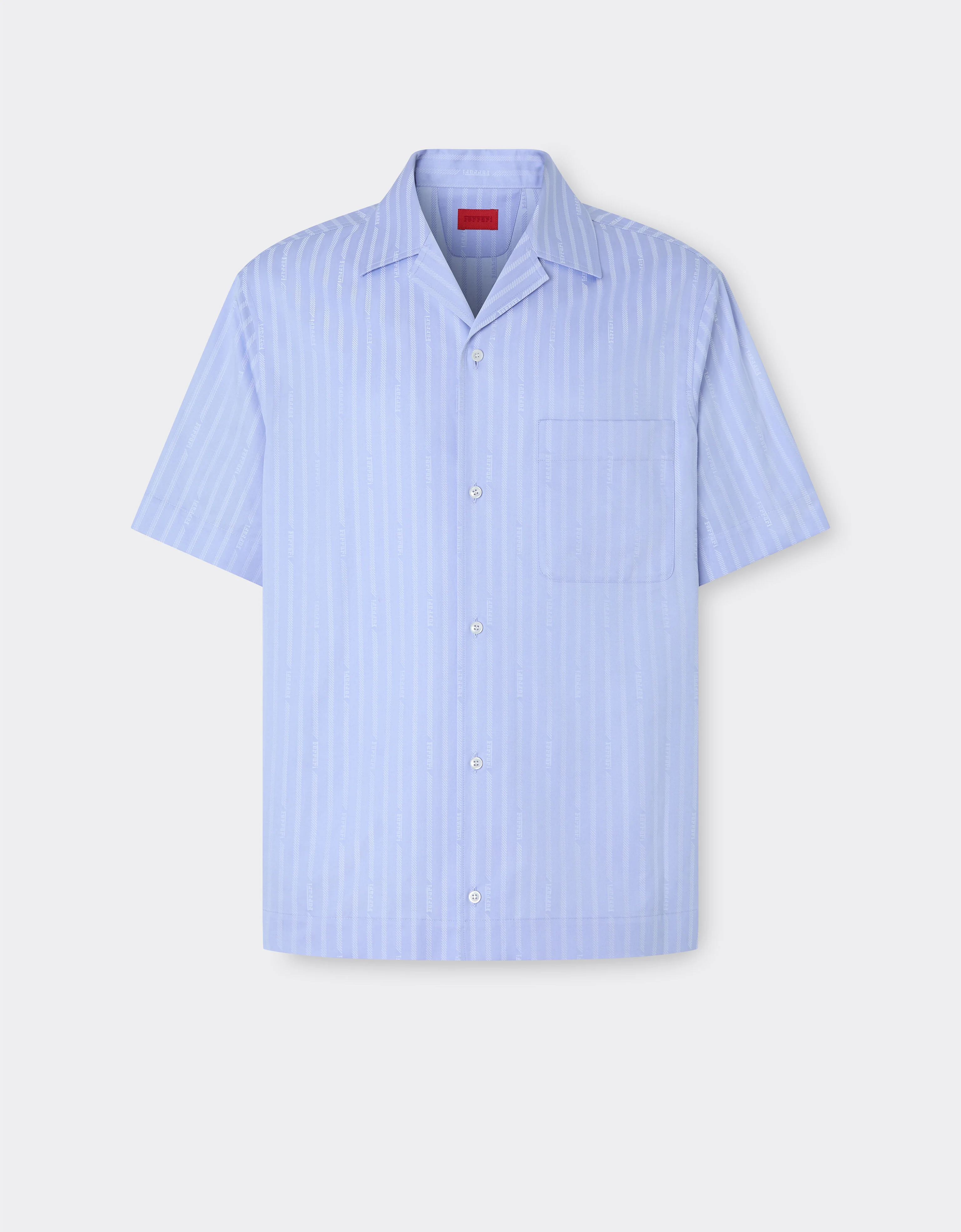 Cotton shirt with Ferrari Monogram pattern - 1