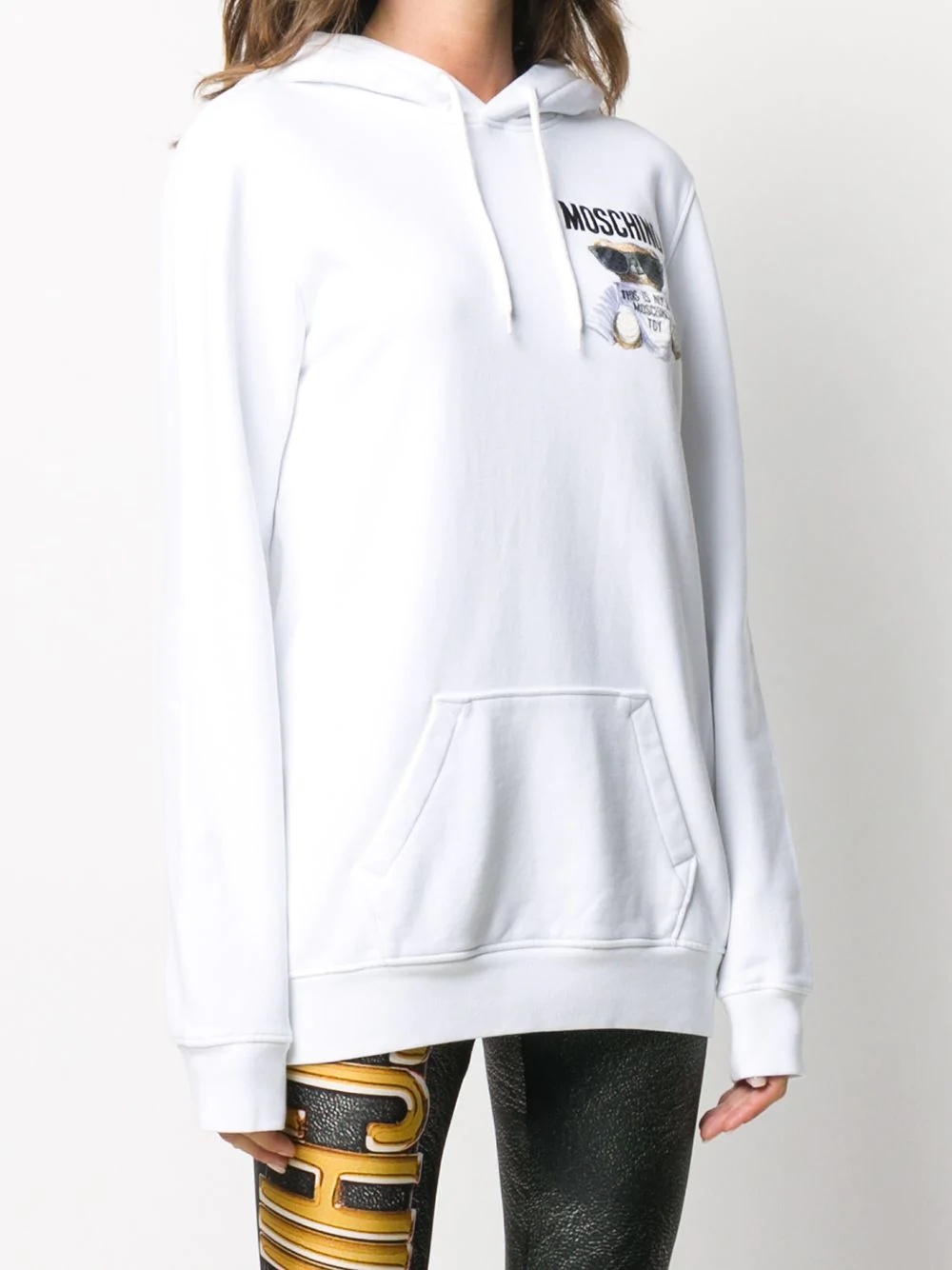 Teddy logo embroidered hoodie - 3