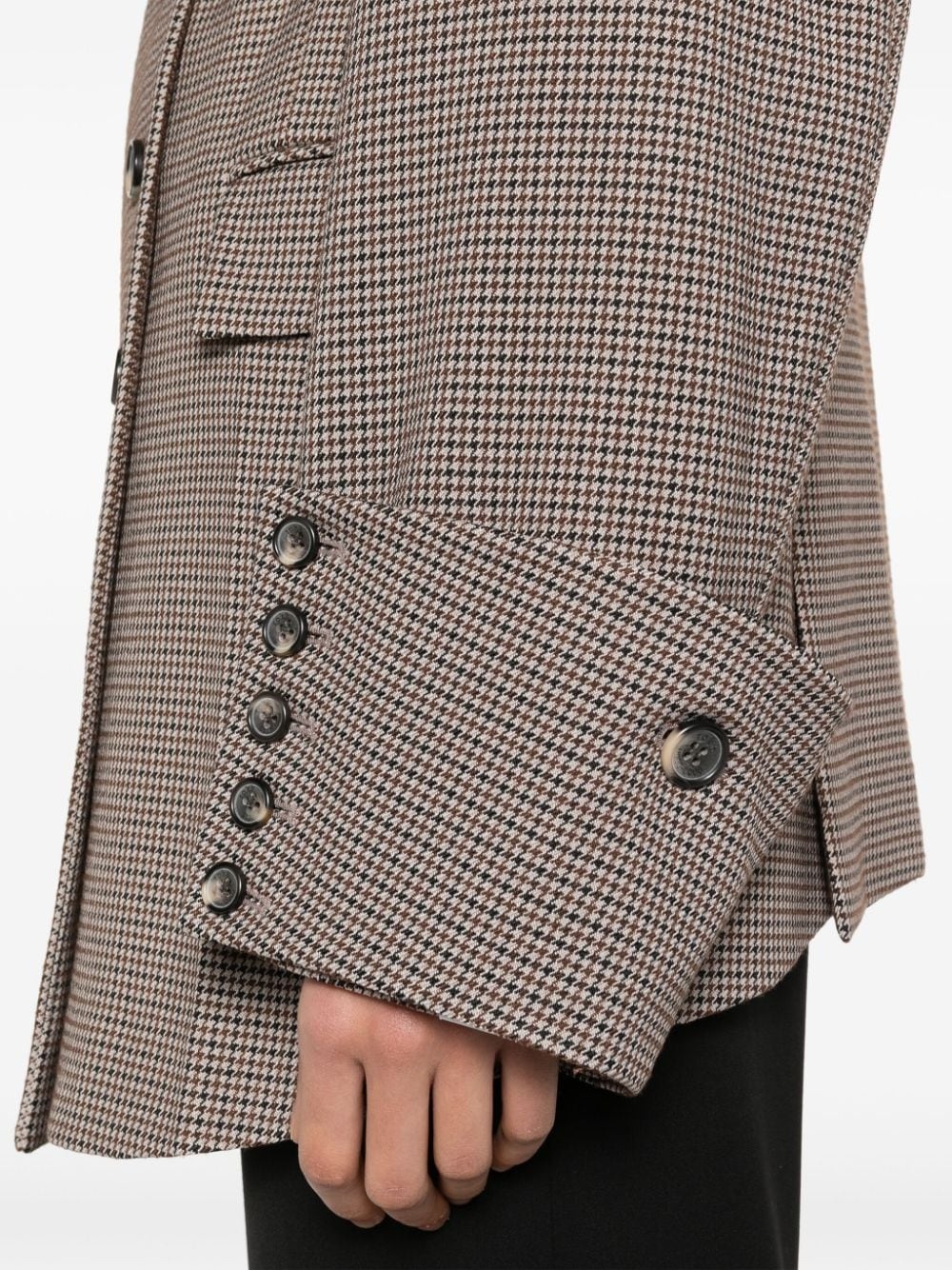 houndstooth double-breasted blazer - 5