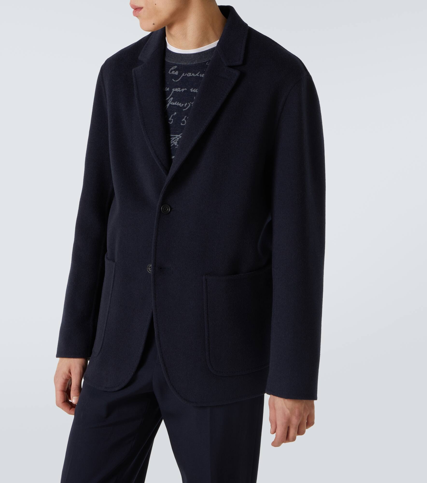 Scritto reversible wool and cashmere blazer - 3