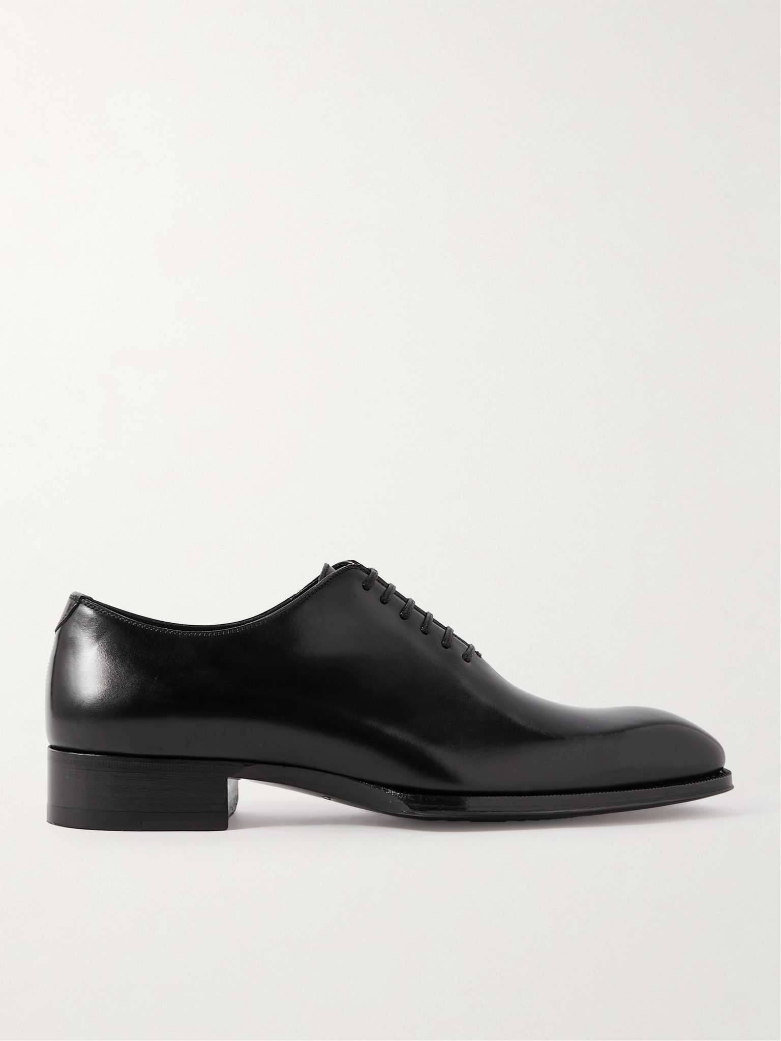 Elkan Whole-Cut Glossed-Leather Oxford Shoes - 1