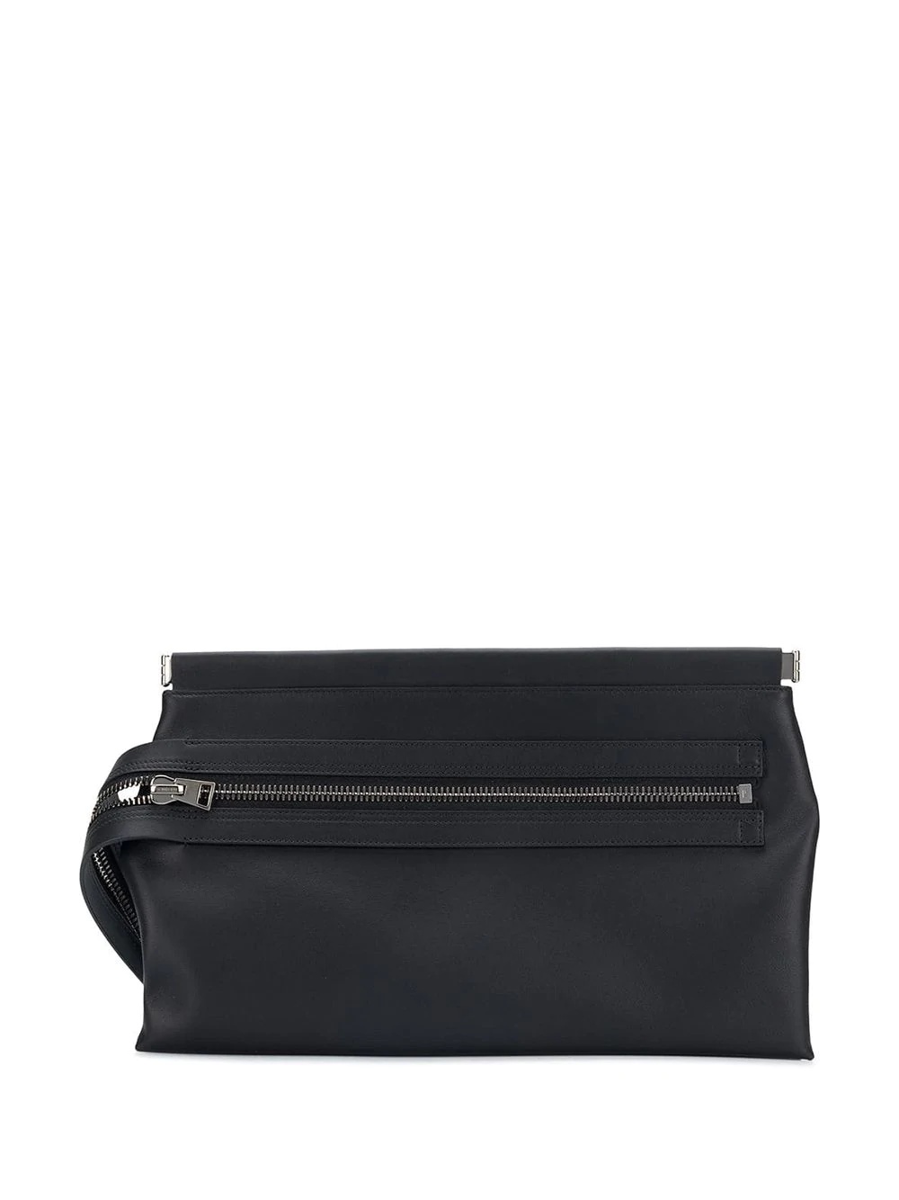 zip front clutch bag - 1