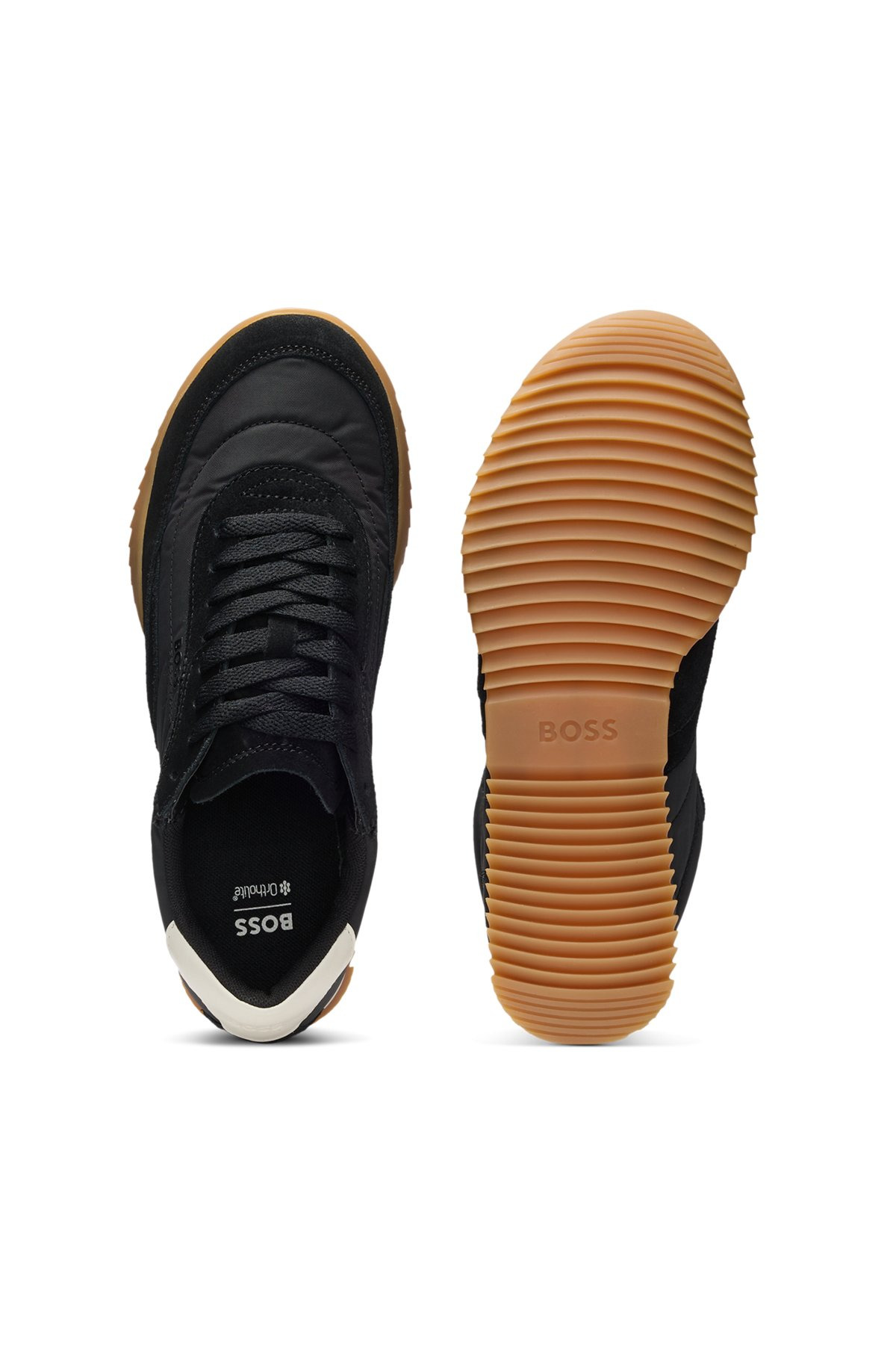 LOW-TOP TRAINERS IN FABRIC AND SUEDE - 5