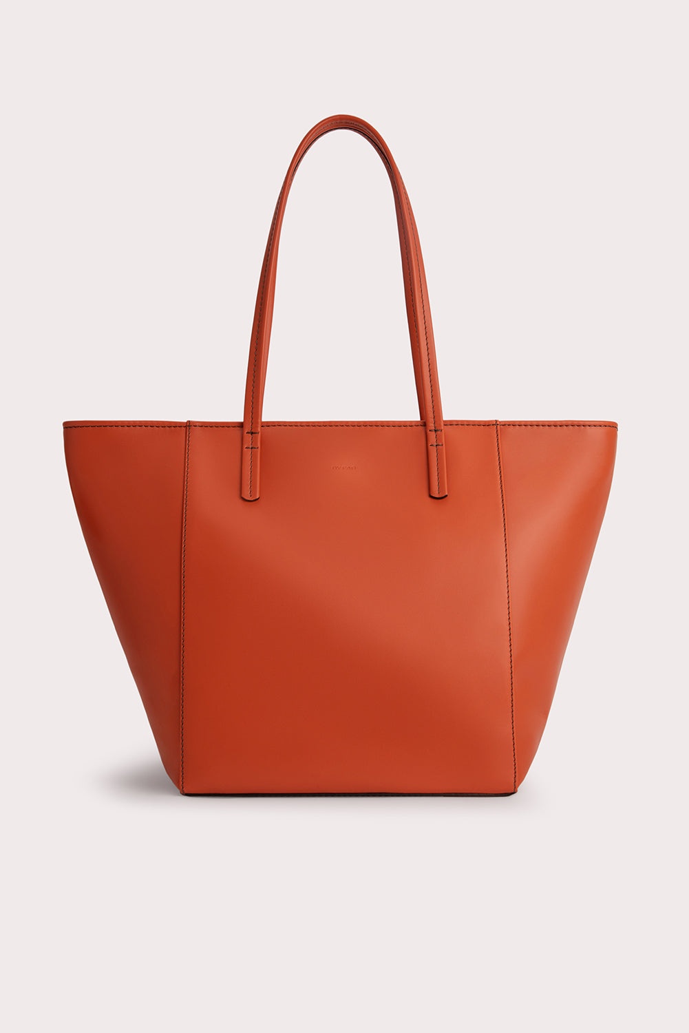 Club Tote Burnt Orange Box Calf Leather 1