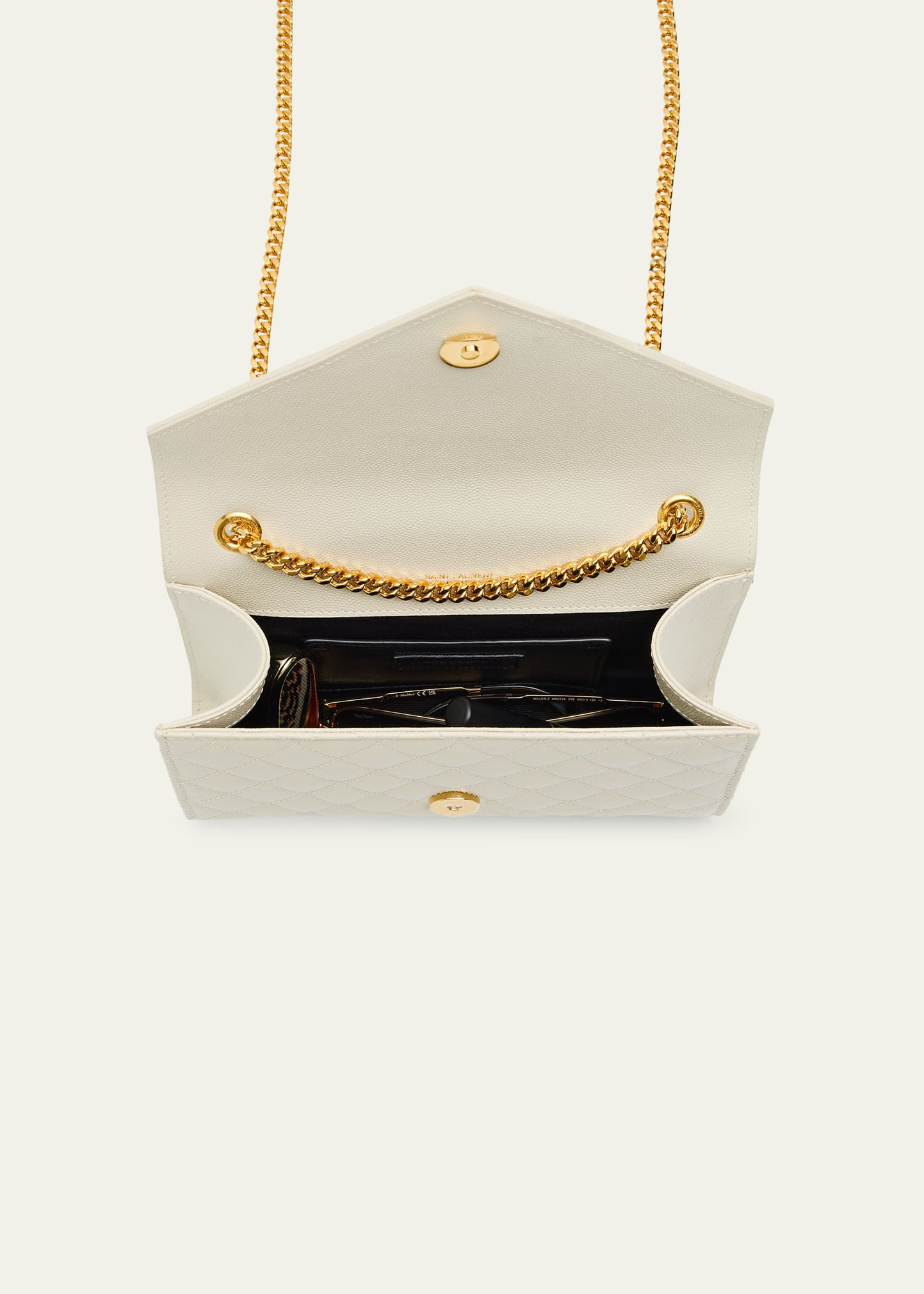 Small YSL Monogram Leather Satchel Bag - 5