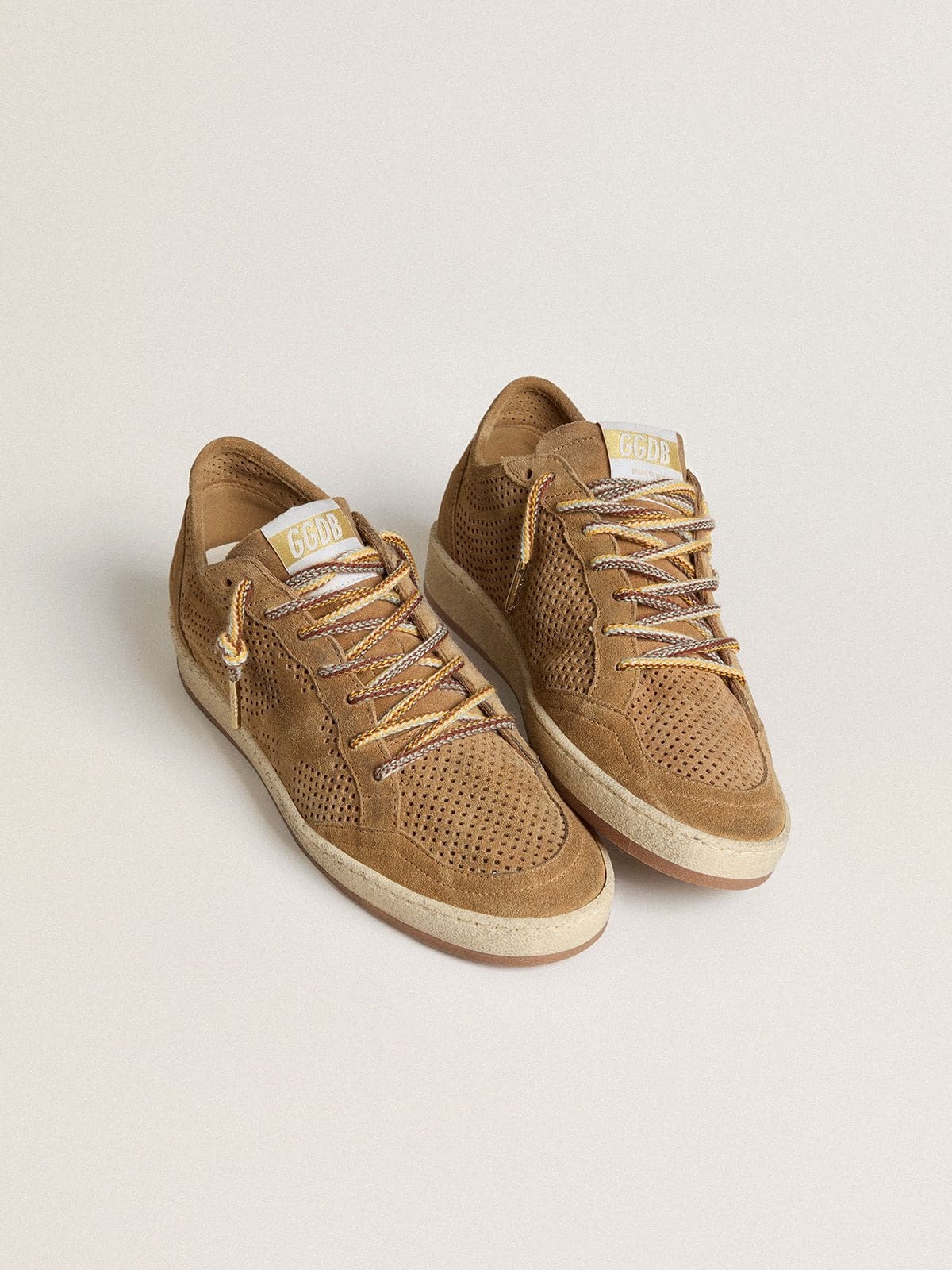 Women's Ball Star with perforated tobacco-colored suede upper and tone-on-tone star - 2