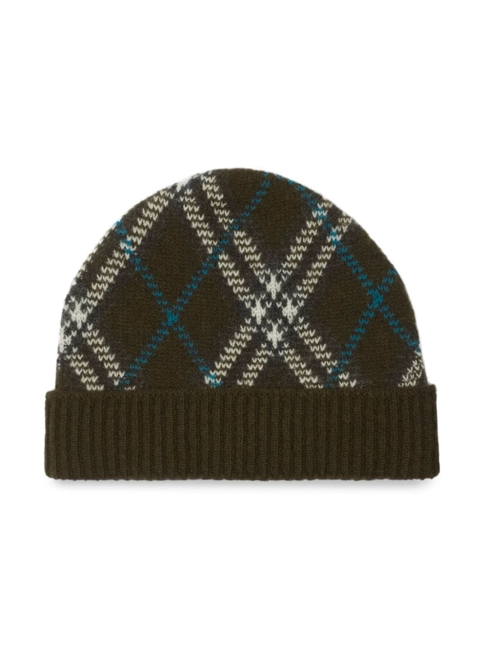 check-pattern beanie - 2