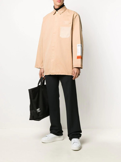 Heron Preston oversized button-up shirt outlook