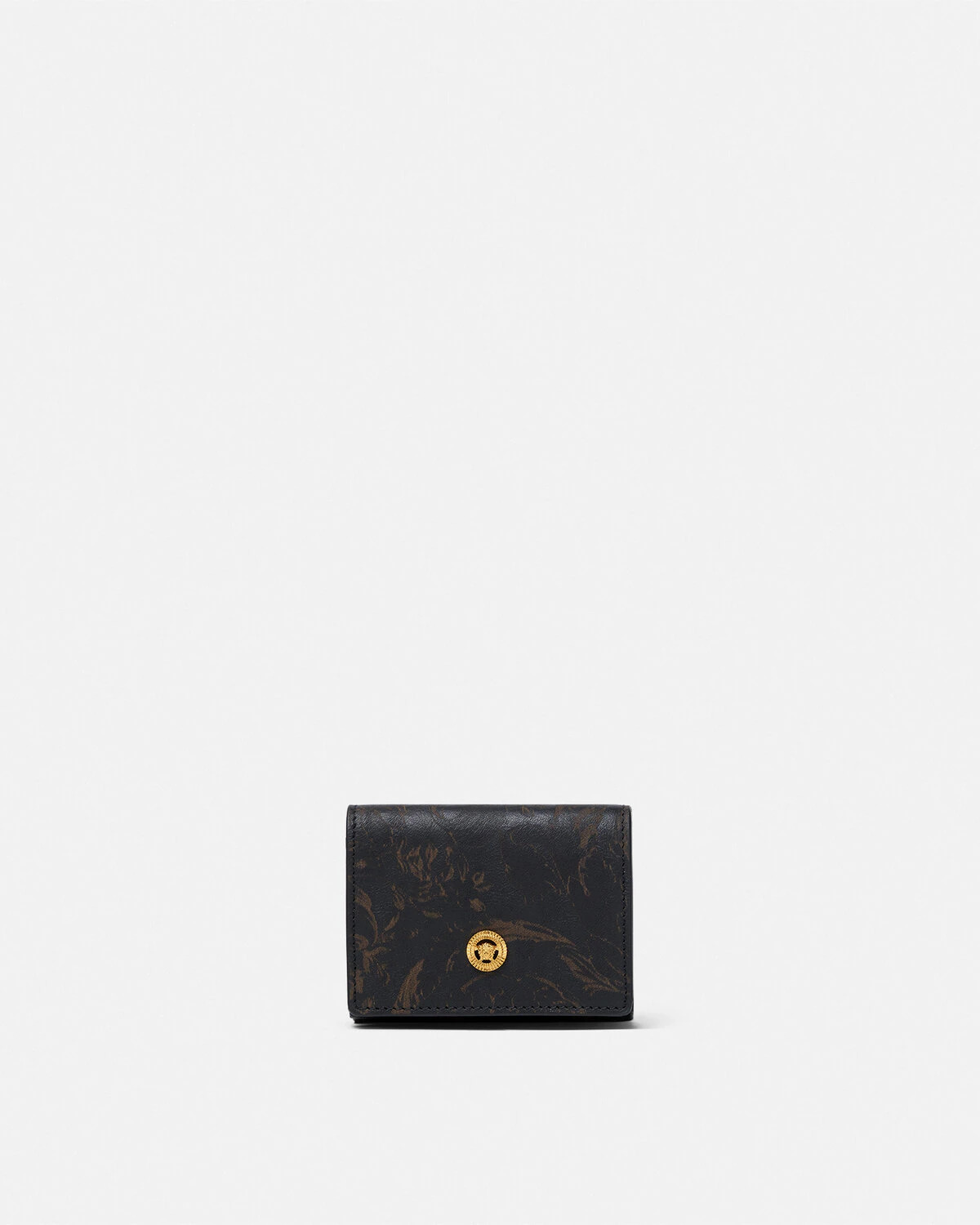 Lasered Barocco Leaf Trifold Wallet - 1