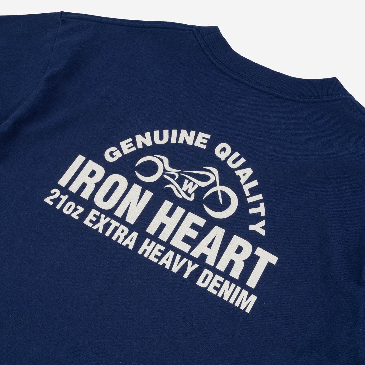 IHTL-2302-NAV 7.5oz Printed Loopwheel Crew Neck Long Sleeved T-Shirt - Navy - 7