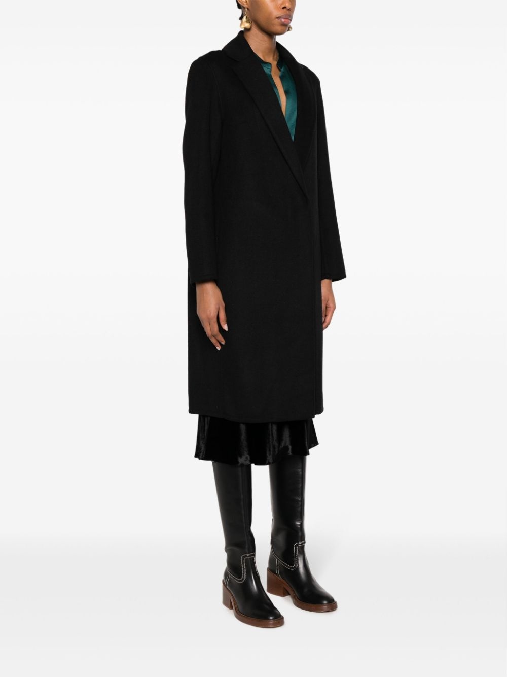 notched-lapel trench coat - 3