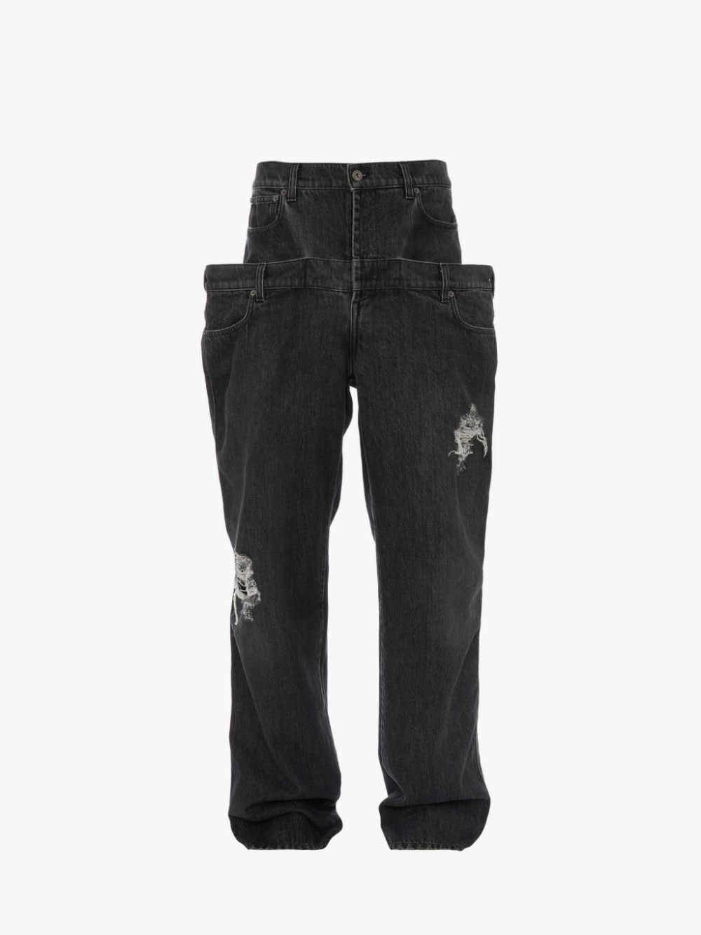 DOUBLE WAISTBAND DENIM JEANS - 1