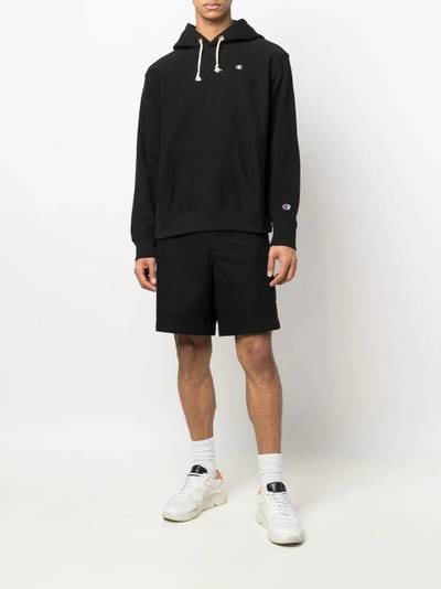 Champion embroidered logo cotton-blend hoodie outlook