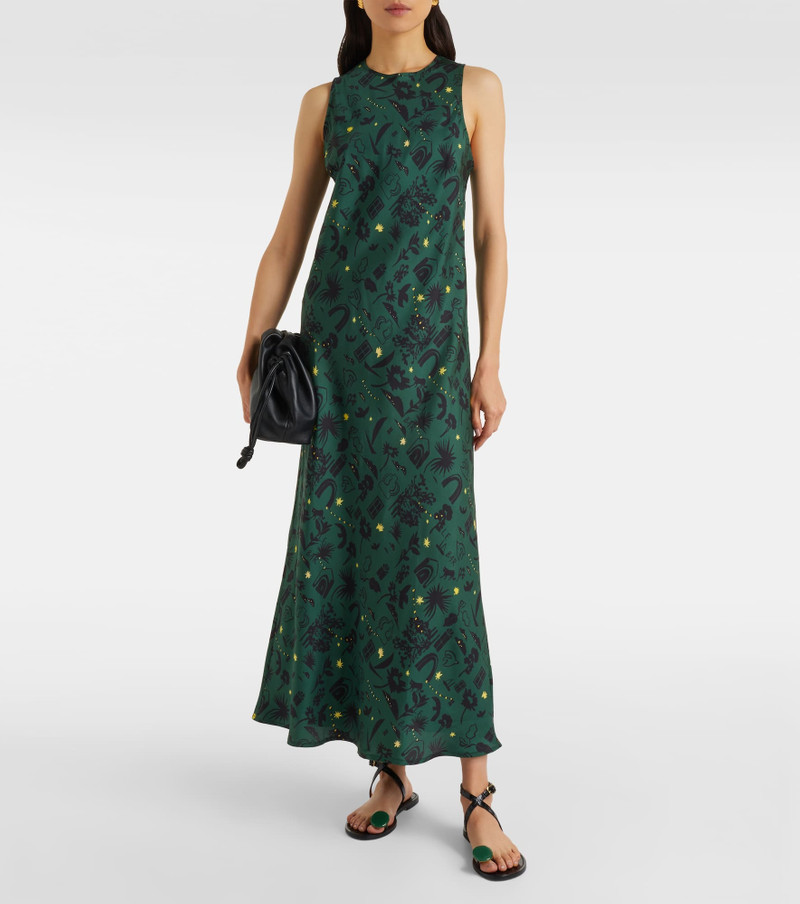 ASCENO Valencia printed silk charmeuse maxi dress outlook