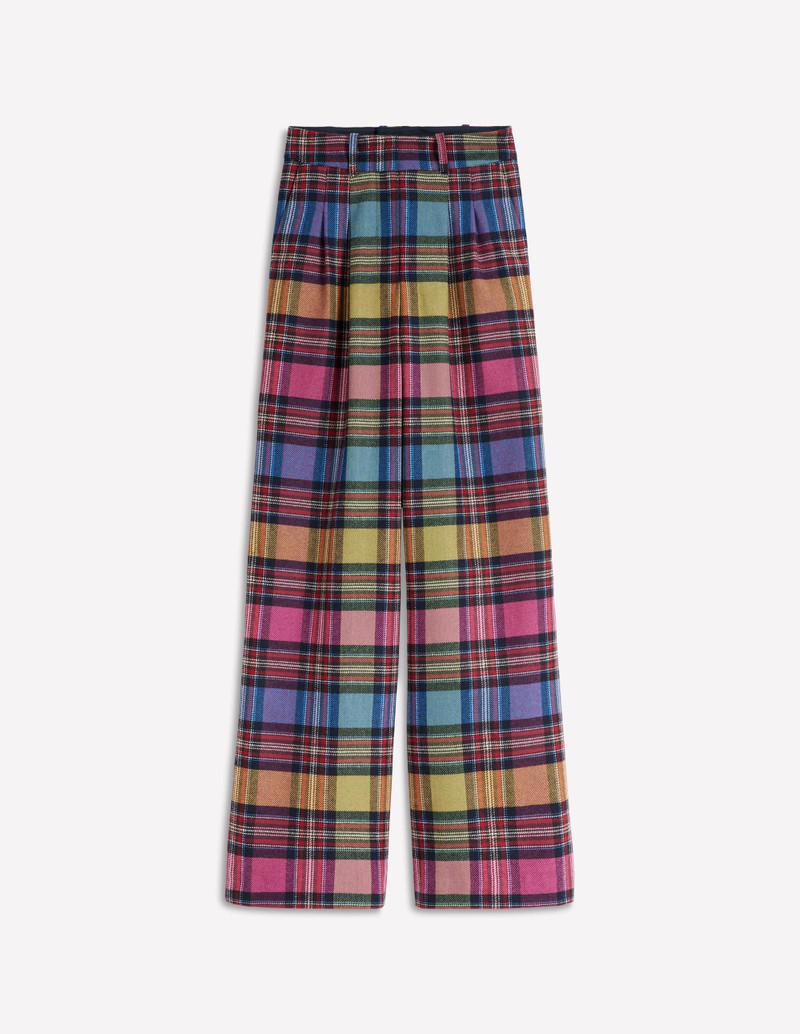 Kensington Tailored Pants-Multi Blanket Check 1