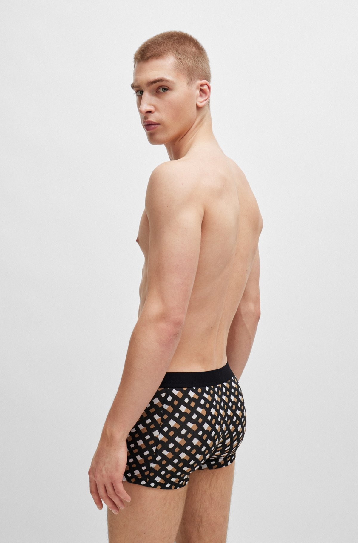 TWO-PACK OF STRETCH-COTTON TRUNKS WITH LOGO WAISTBANDS - 3