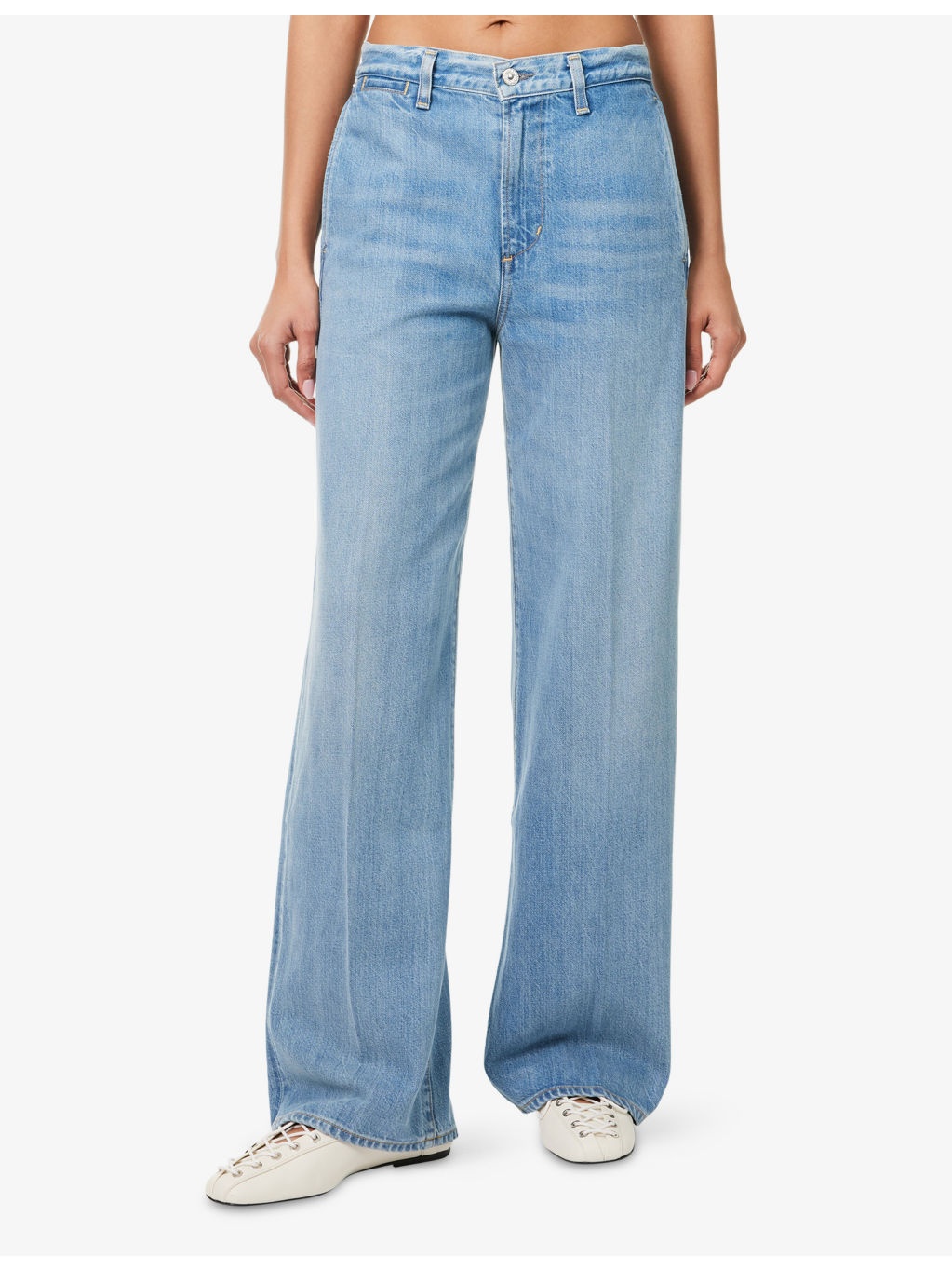 Ayla Polish Barrel-Leg Denim Jeans - 3