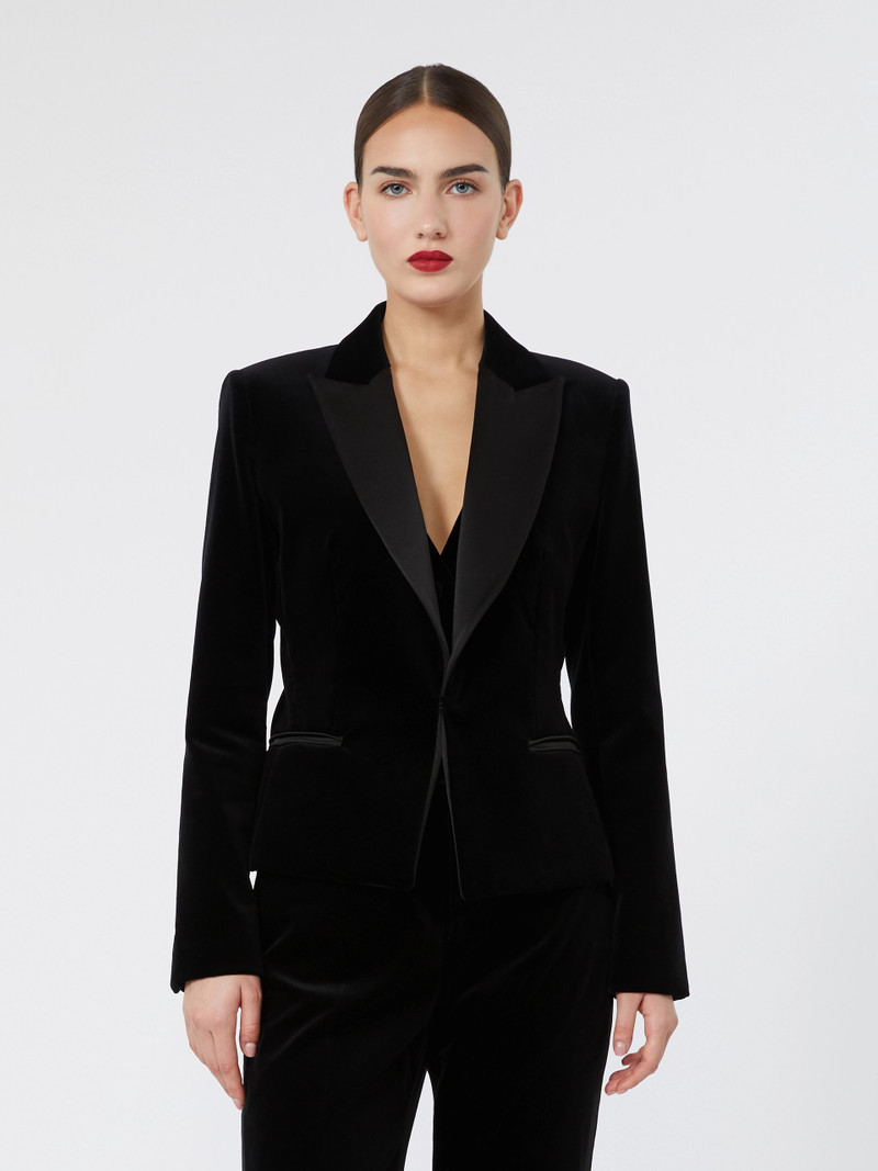 FILANTE Velvet Tuxedo jacket - BLACK 3