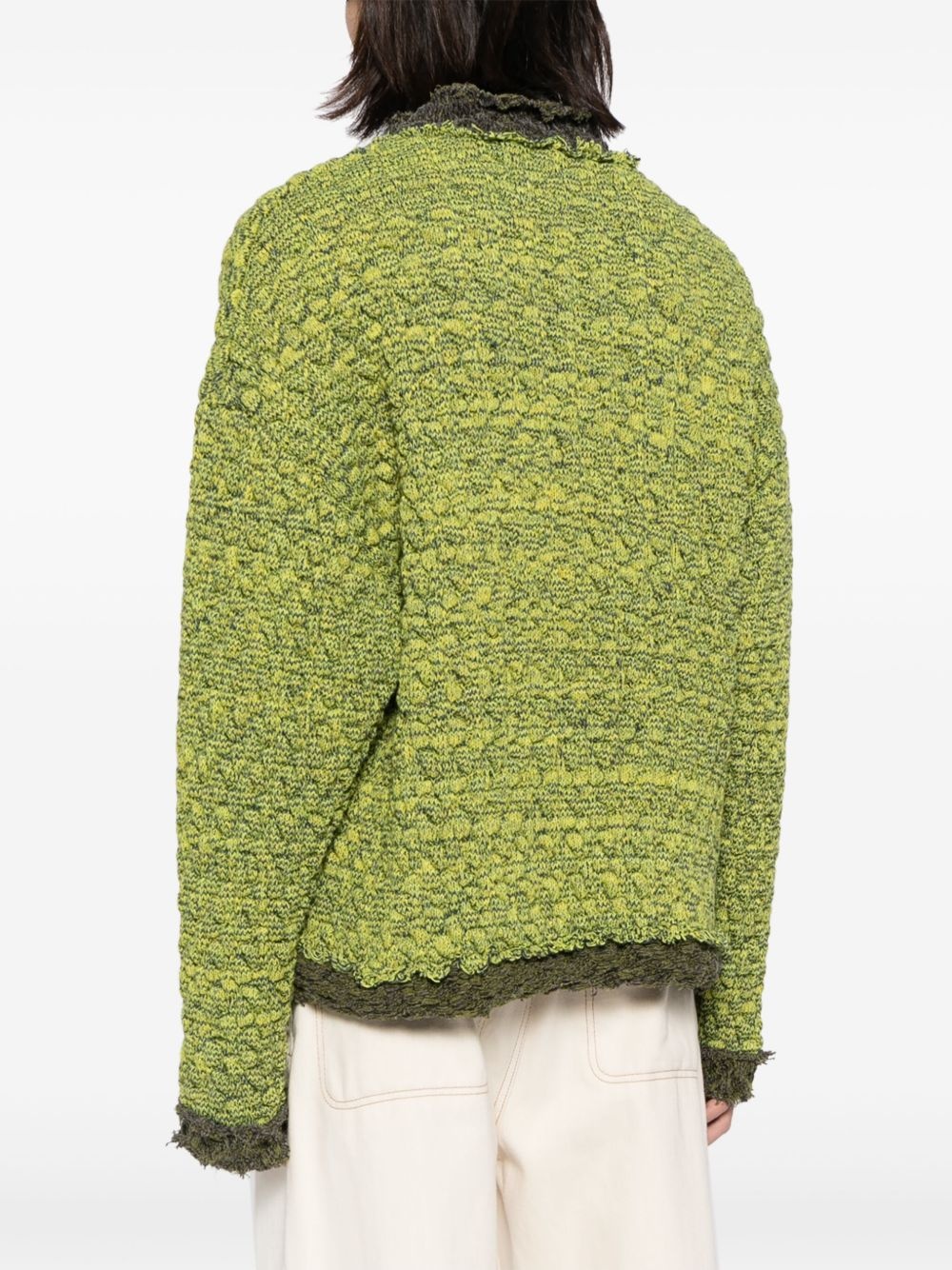 intarsia-knit logo mélange jumper - 4