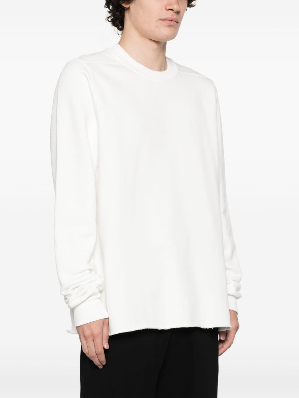raw-cut jersey sweatshirt - 3
