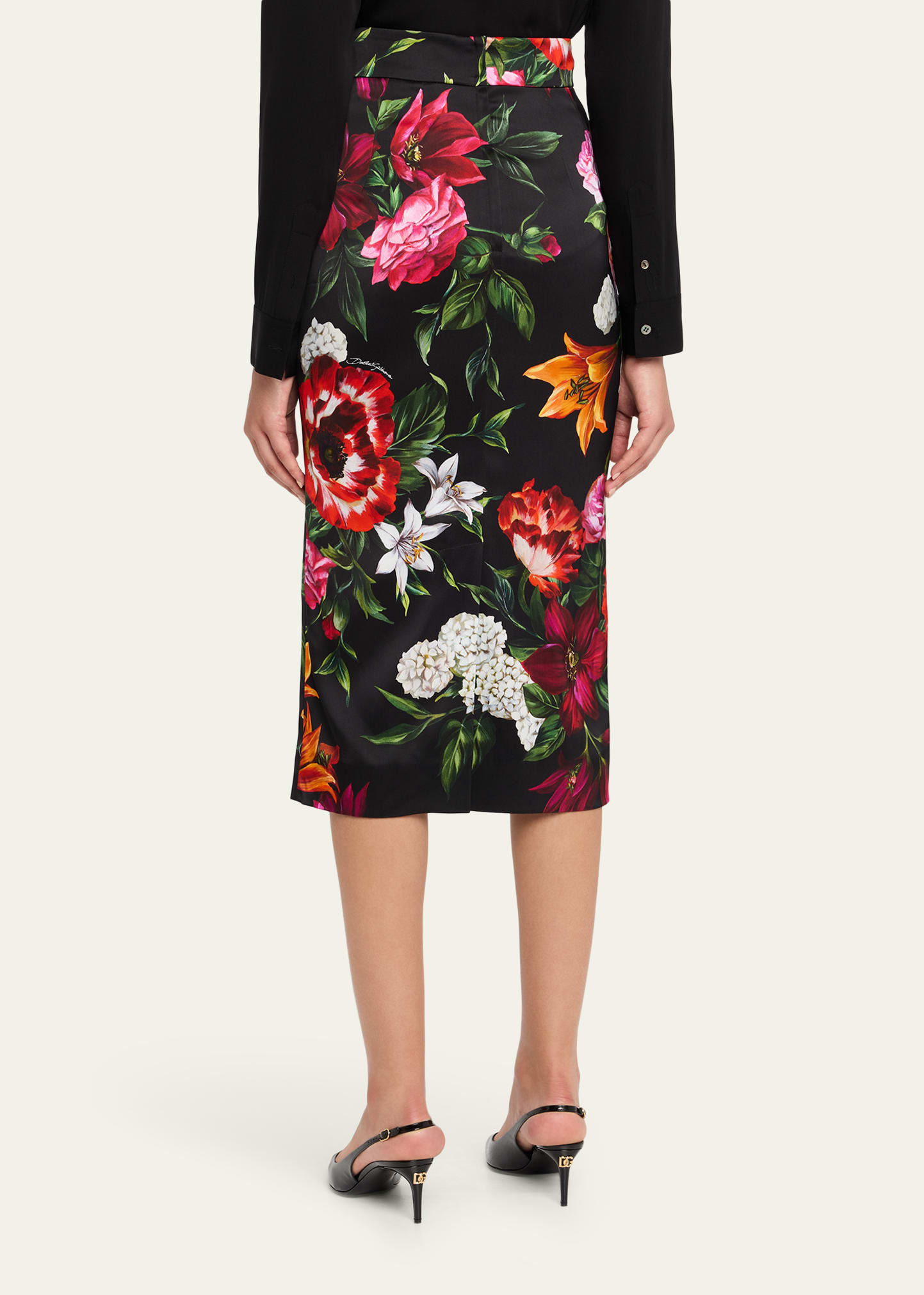 Floral Bouquet Midi Skirt - 3