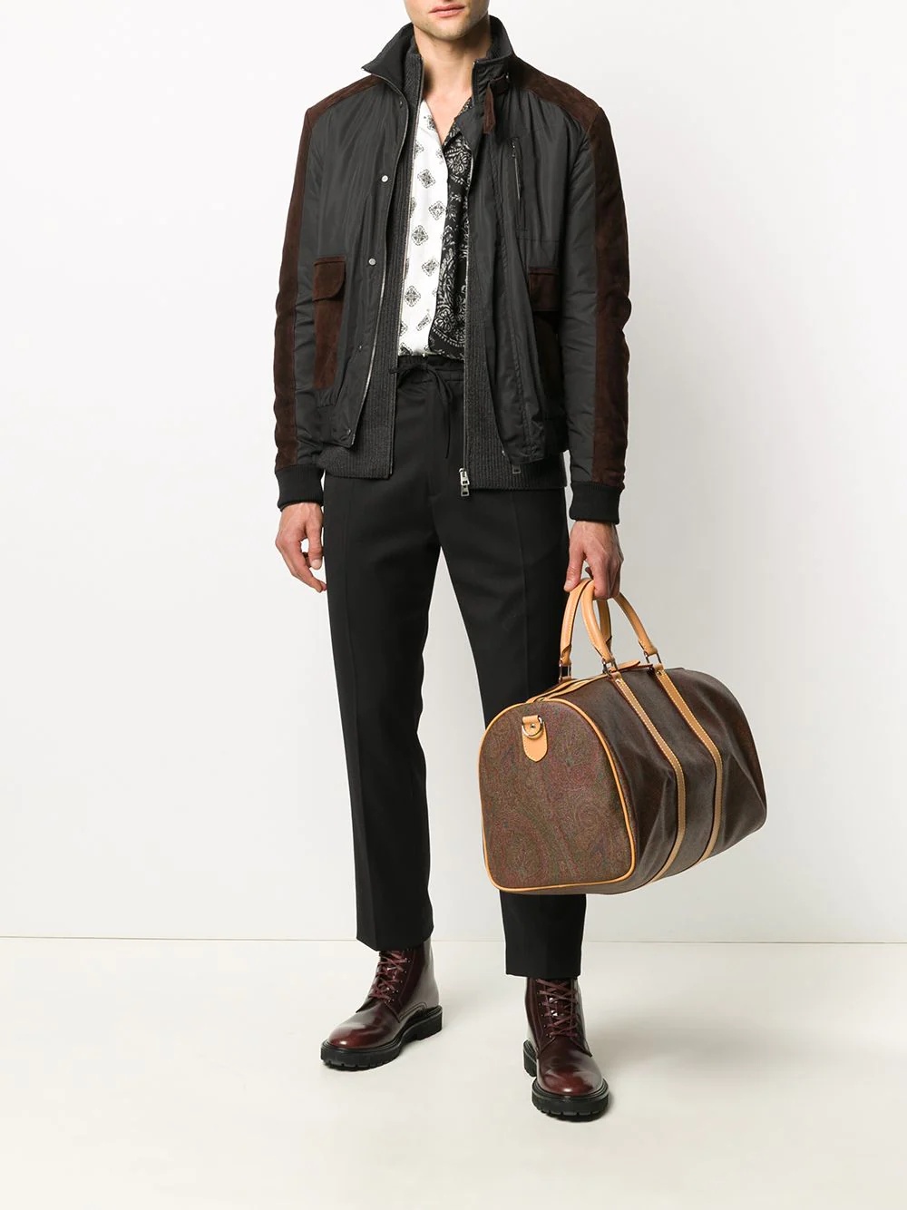 paisley-print zipped holdall - 2