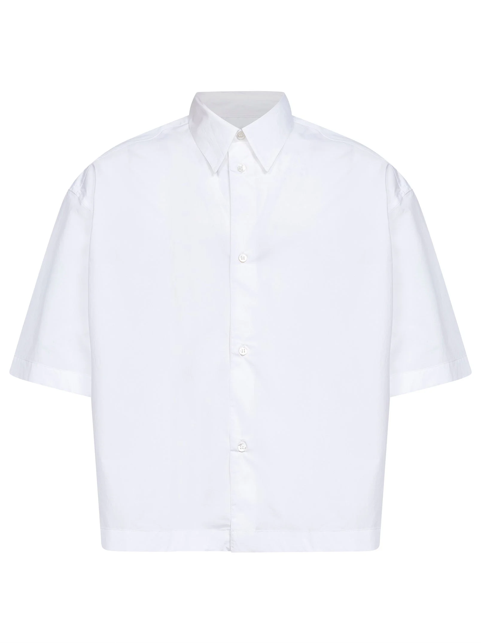 White poplin Sanko boxy shirt - 1