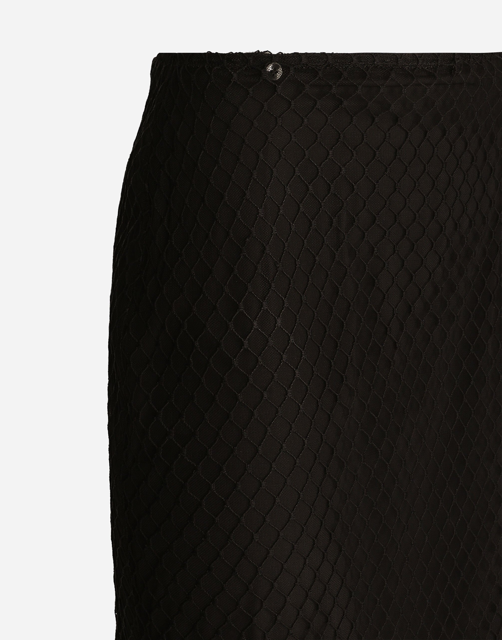 Mesh calf-length pencil skirt - 6