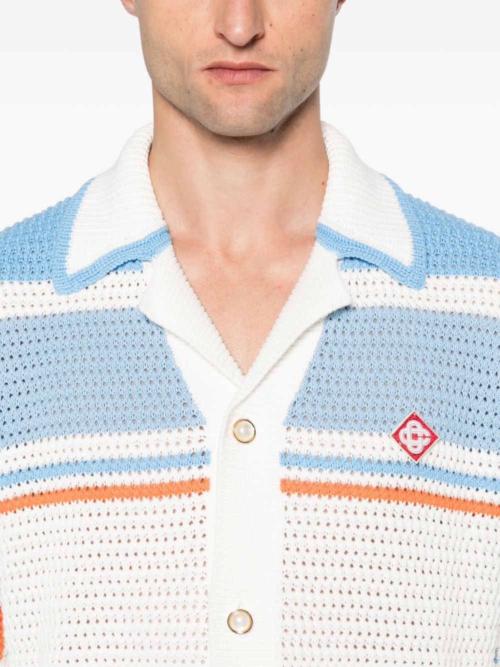 stripe-detail shirt - 5