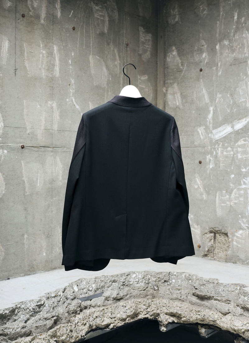 Wool Suiting x Cotton Knit Cardigan 5