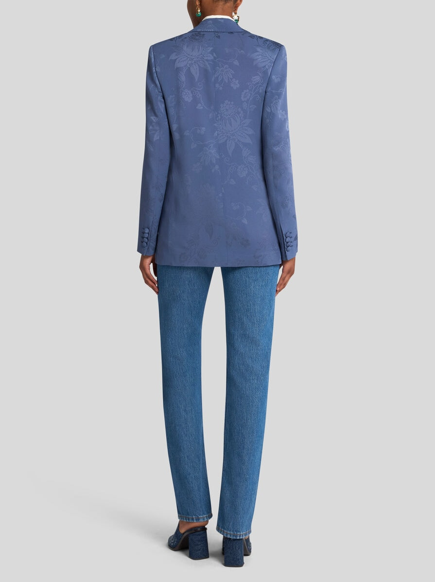 FLORAL JACQUARD JACKET - 4