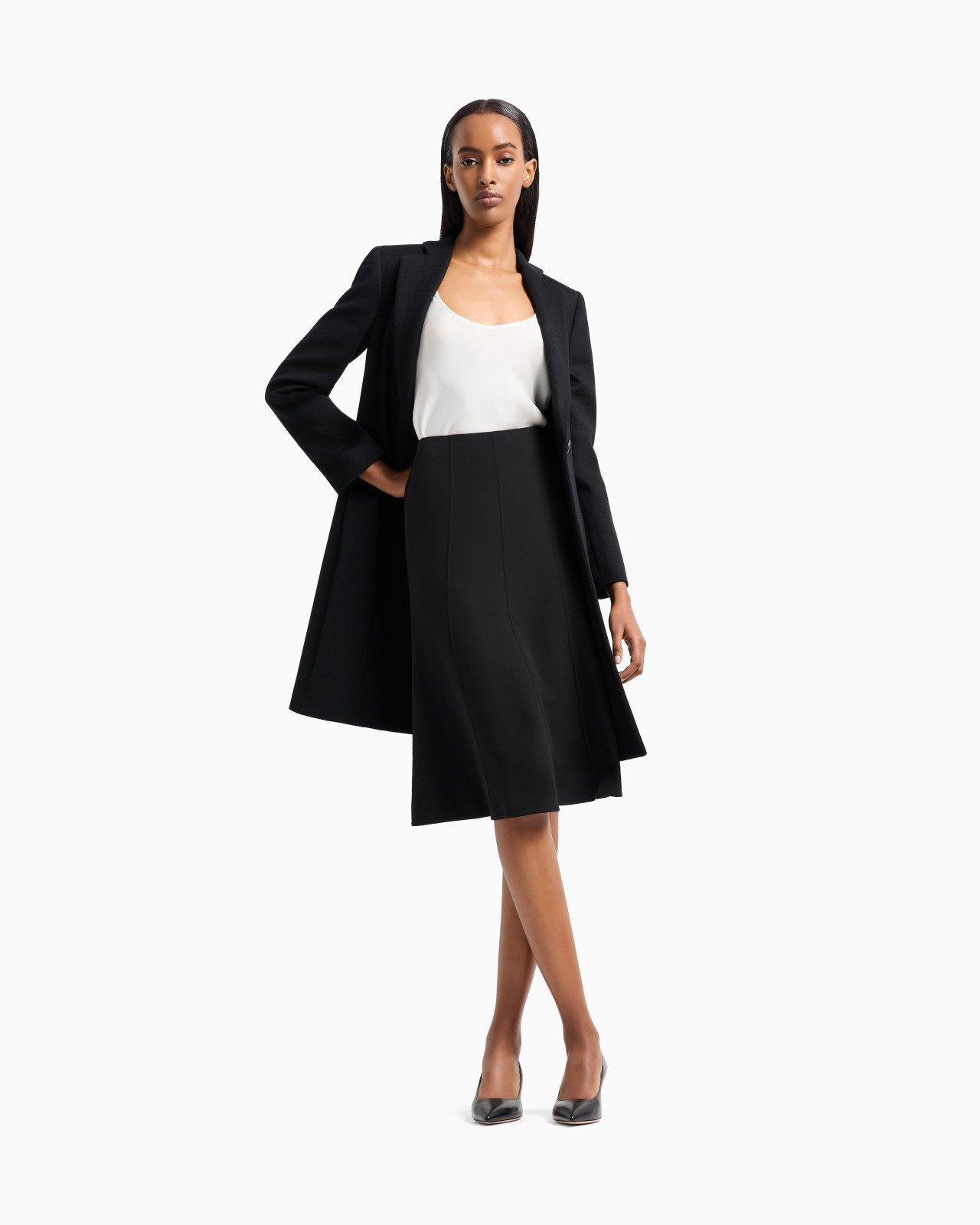 Pure cashmere single-breasted coat - 2
