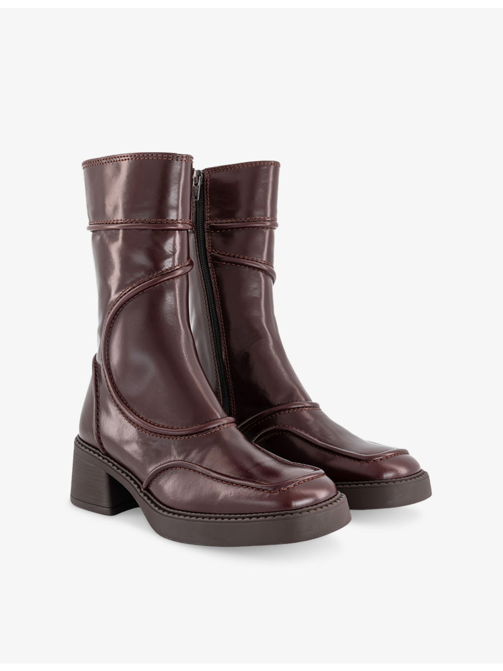 Maelene Leather Ankle Boots - 2