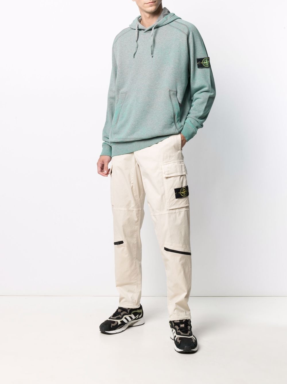 logo patch cargo trousers - 2