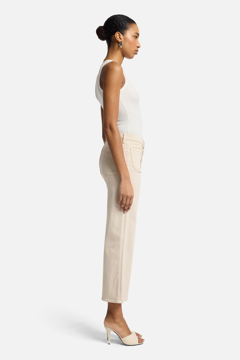 Luxe Vintage Ultra High Rise Cropped Jo in Creme 6