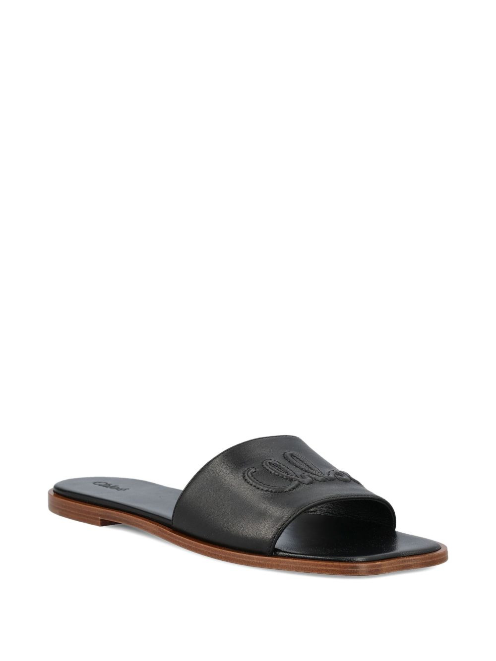 logo-embellishment flat sandals - 2
