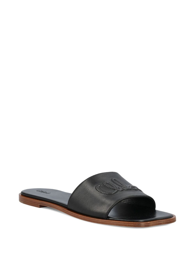 Chloé logo-embellishment flat sandals outlook