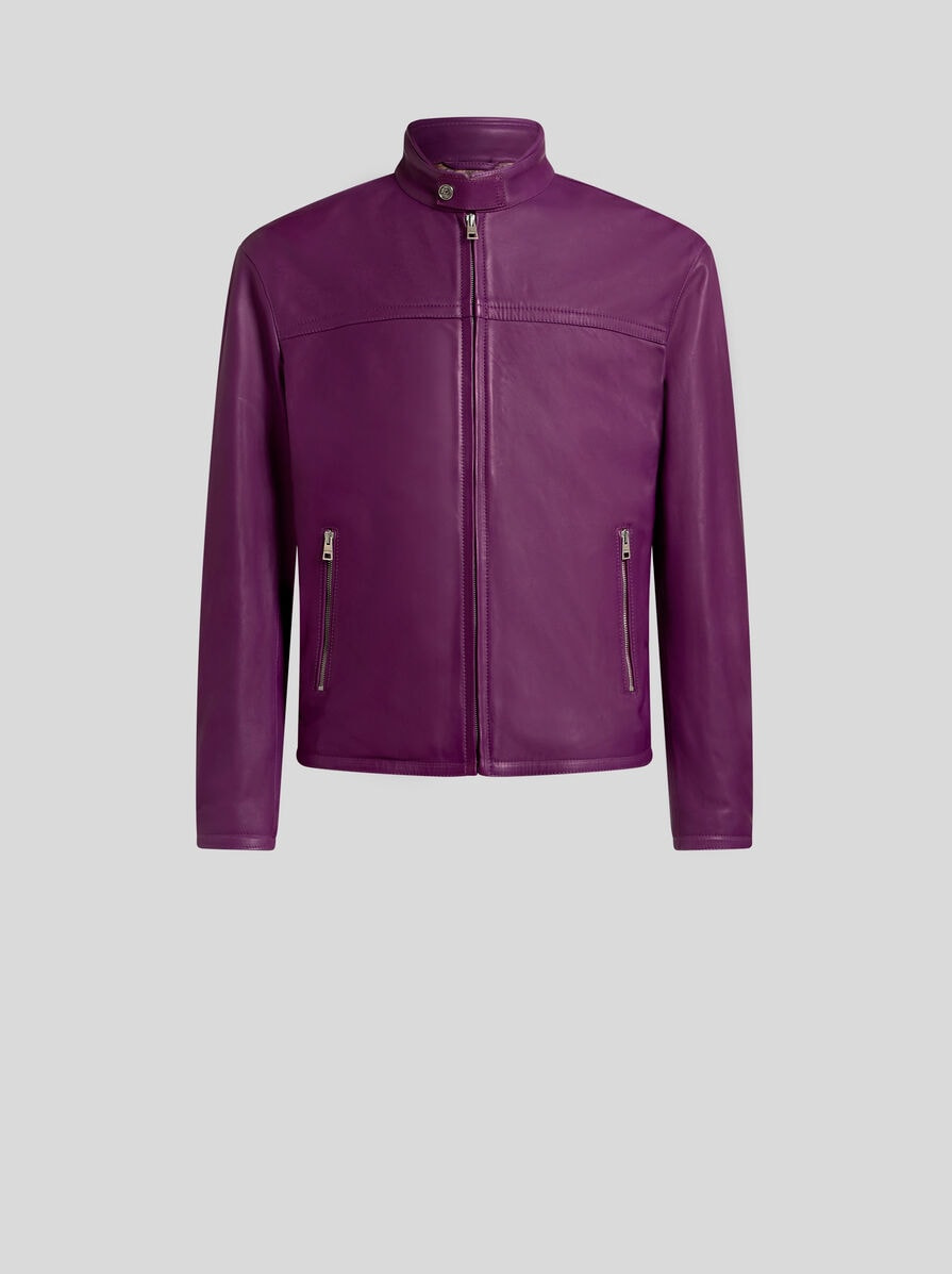 LEATHER JACKET WITH LOGO - 1