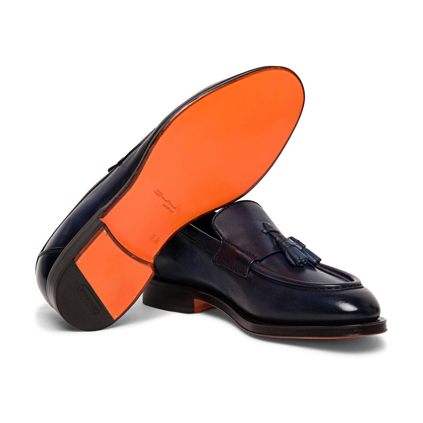Men’s blue leather tassel loafer - 3