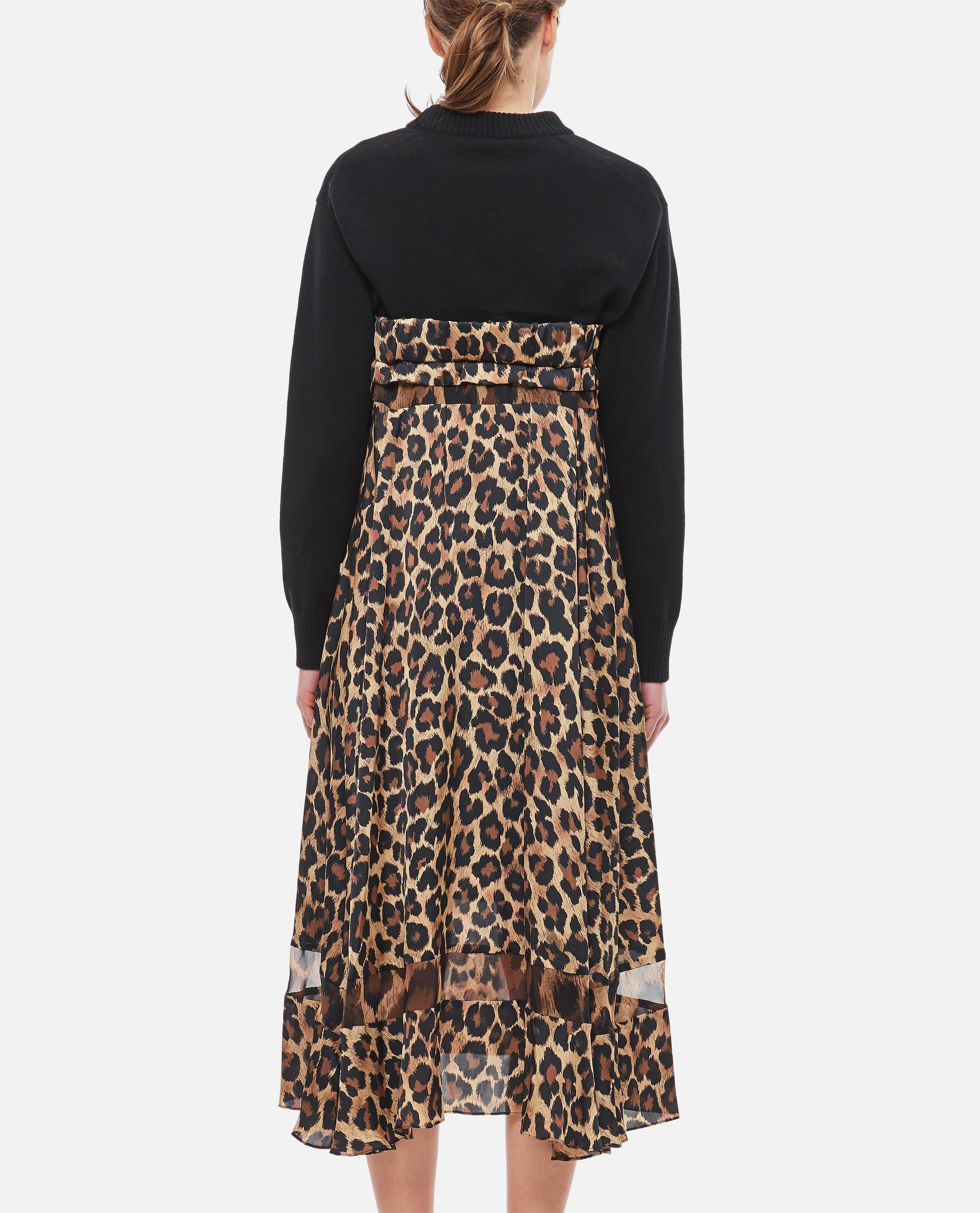 Leopard Print Knit Dress - 4