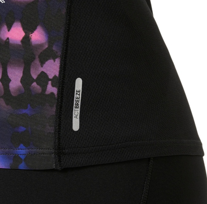 (WMNS) ASICS ROAD LITE-SHOW T-Shirt 'Black Magenta' 2012D073-001 - 5