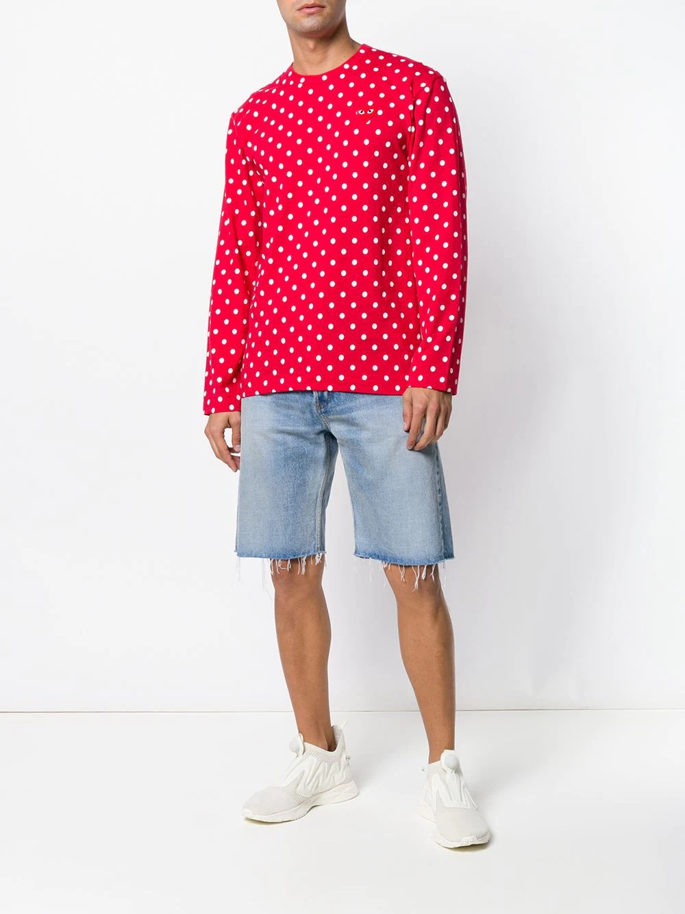 long sleeve polka-dot T-shirt - 2