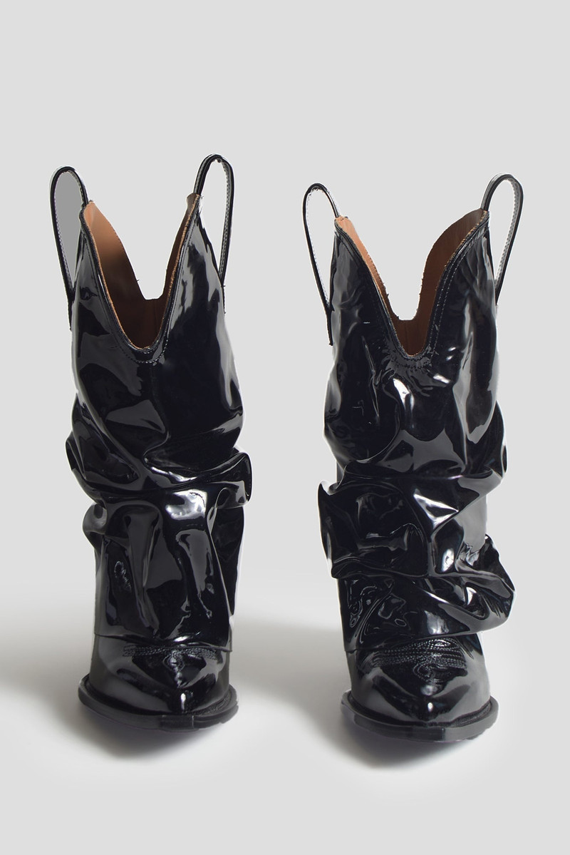 LOW RIDER COWBOY BOOT - PATENT BLACK 2